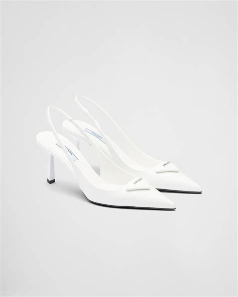 prada nude slingbacks|Prada slingback heels white.